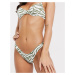 Free Society high leg bikini bottom in green zebra-Multi