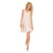 Společenské šaty s sukní středně dlouhé světle Růžová / model 15042936 - numoco