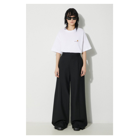 Bavlněné tričko Carhartt WIP S/S American Script T-Shirt bílá barva, I032218.02XX