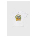 Dětské bavlněné tričko Quiksilver BARKINGTIGERBOY bílá barva, s potiskem