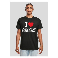 Pánské tričko krátký rukáv // Merchcode / Coca Cola I Love Coke Tee black