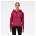 G-STAR Sweatshirt - Premium core hooded sw wmn l\s burgundy