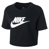 Nike SPORTSWEAR ESSENTIAL ICON FUTURA Dámské tričko, černá, velikost