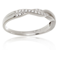 Dámský stříbrný prsten s čirými zirkony STRP0432F