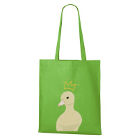 DOBRÝ TRIKO Bavlněná taška s potiskem Kachnička s korunkou Barva: Apple green