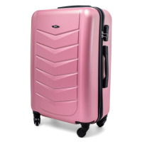 Rogal Růžový skořepinový kufr do letadla 