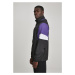 Light 3-Tone Pull Over Jacket - black/ultraviolet/white