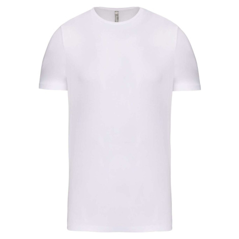 Pánské tričko s elastanem Crew - světle šedá žíhaná Kariban