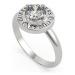 Guess Elegantní ocelový prsten s krystalem UBR20046