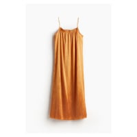H & M - Saténové šaty slip dress - oranžová