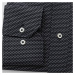 Pánská košile Slim Fit černá s puntíkovaným vzorem 12107