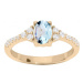 Troli Krásný pozlacený prsten s topazem a zirkony PO/SRC0203TZ