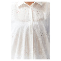 Trendyol Bridal White Woven Embroidered 100% Cotton Shirt