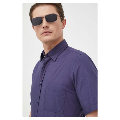 Košile BOSS BOSS ORANGE tmavomodrá barva, regular, s klasickým límcem Hugo Boss