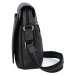 Luxusní pánská kožená taška přes rameno černá - Hexagona Gedher černá