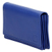 Double-D Modrá velká kožená peněženka "Dominas"