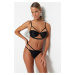 Trendyol Black Piping Regular Leg Bikini Bottom