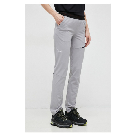 Outdoorové kalhoty Salewa Pedroc 2 DST šedá barva