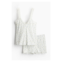 H & M - Pyžamo tílko a šortky - bílá