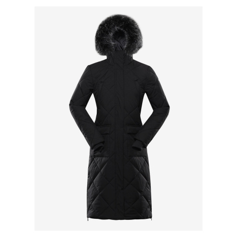 Černý dámský zimní prošívaný kabát ALPINE PRO GOSBERA