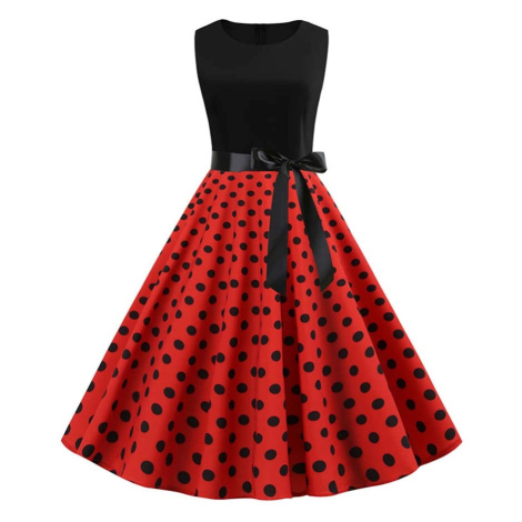 Pin Up šaty s puntíkatou sukni
