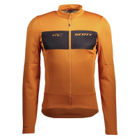 SCOTT Cyklistická zateplená bunda - RC WARM HYBRID WB - černá/oranžová