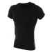 Pánské tričko Brubeck Wool Comfort s krátkým rukávem černá