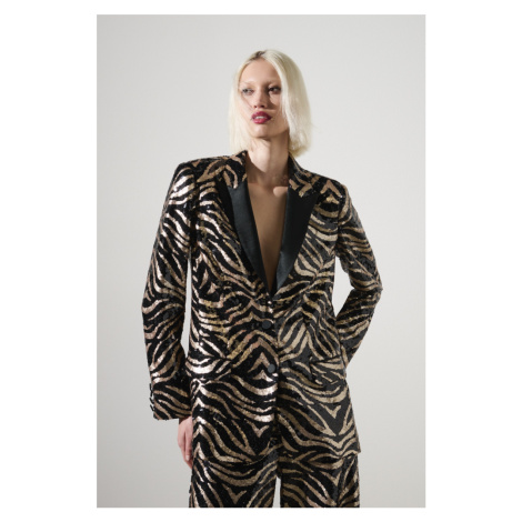 Blejzr karl lagerfeld sequin blazer black/gold