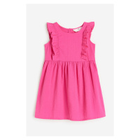H & M - Šaty z tkaniny seersucker - růžová