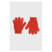 Dětské vlněné rukavice United Colors of Benetton červená barva