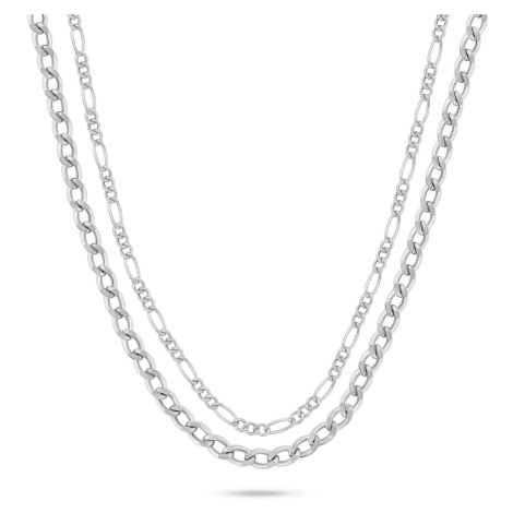 Brilio Silver Jemný dvojitý stříbrný náhrdelník NCL142W
