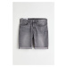 H & M - Džínové šortky Slim - šedá
