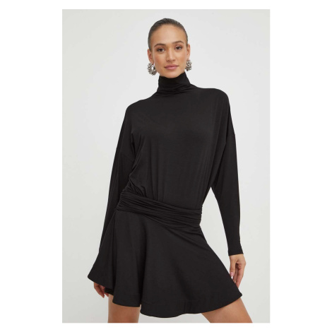 Šaty Pinko černá barva, mini, oversize, 102193 A1DE