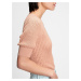 GAP Svetr elbow sleeve pointelle sweater Růžová