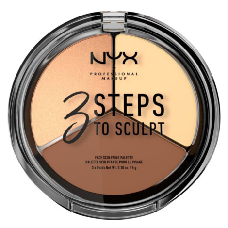 NYX Professional Makeup Professional Makeup 3 Steps to Sculpt Konturovací paletka - odstín Light