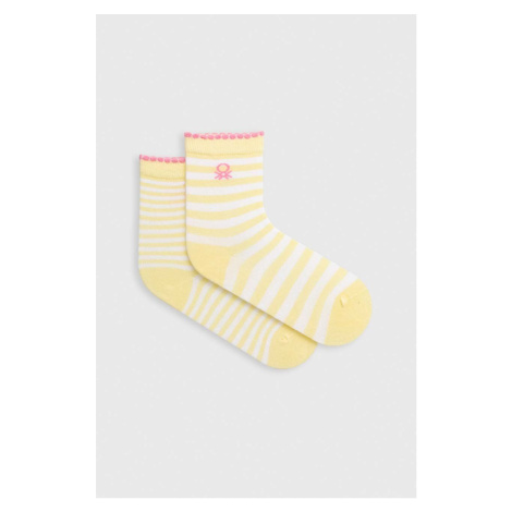 Dětské ponožky United Colors of Benetton žlutá barva