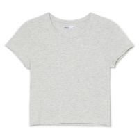Cropp - Hladké tričko - Světle šedá