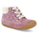 Barefoot zimní obuv Lurchi - Frozy suede wildberry růžová