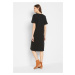 BONPRIX mikinové šaty s krátkým rukávem Barva: Černá, Mezinárodní