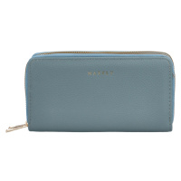 Velká pouzdrová dámská koženková peněženka Glorii, matná modrá