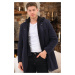 PLT8371 DEWBRRY MEN'S COAT-LIGHT DIAGONAL NAVY BLUE