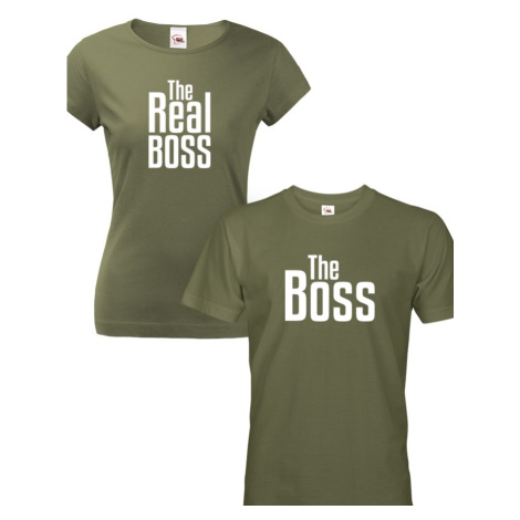 Párová trika The Boss a The Real Boss - ideální trika pro zamilované BezvaTriko
