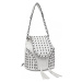 Bílý dámský batoh / kabelka s lebkami Daan Lulu Bags