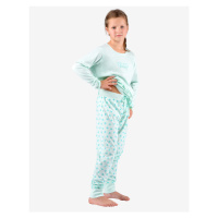 Gina Dívčí pyžamo dlouhé 29007P aqua akvamarín