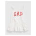 Bílé holčičí šaty šaty s logem GAP GAP