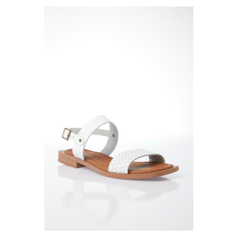 Yaya by Hotiç Women's White Genuine Leather Sandals