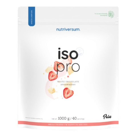 Nutriversum Iso Pro Protein 1000 g - bílá čokoláda/jahoda