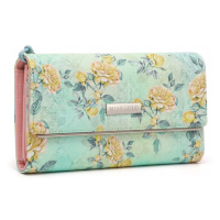 Miss Lulu dámská peněženka s potiskem květin - zelená