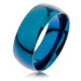 Prsten z oceli 316L, modrá barva, anodizovaný titanem, 8 mm