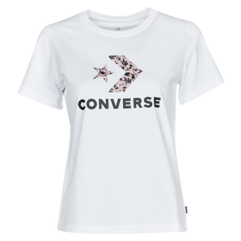 Converse STAR CHEVRON HYBRID FLOWER INFILL CLASSIC TEE Bílá